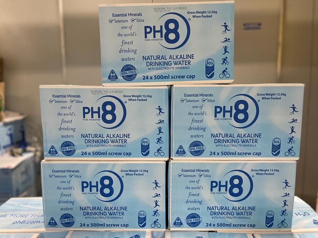 PH8 Natural Alkaline Water 500ml - 5 Boxes | United Foods