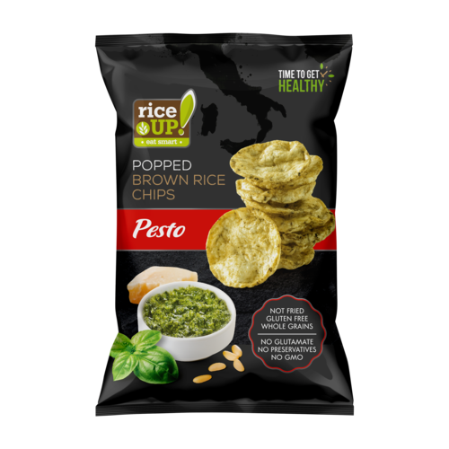 RiceUp Brown Rice Chips With Pesto 60g