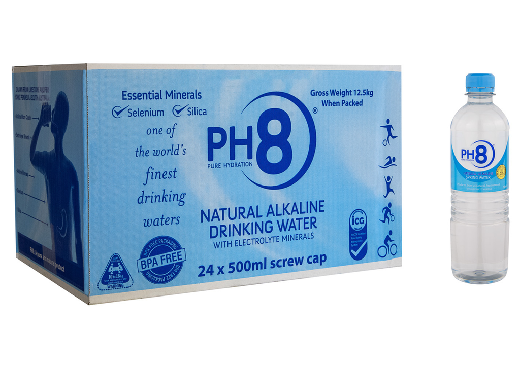 PH8 Natural Alkaline Water 500ml - Box Of 24