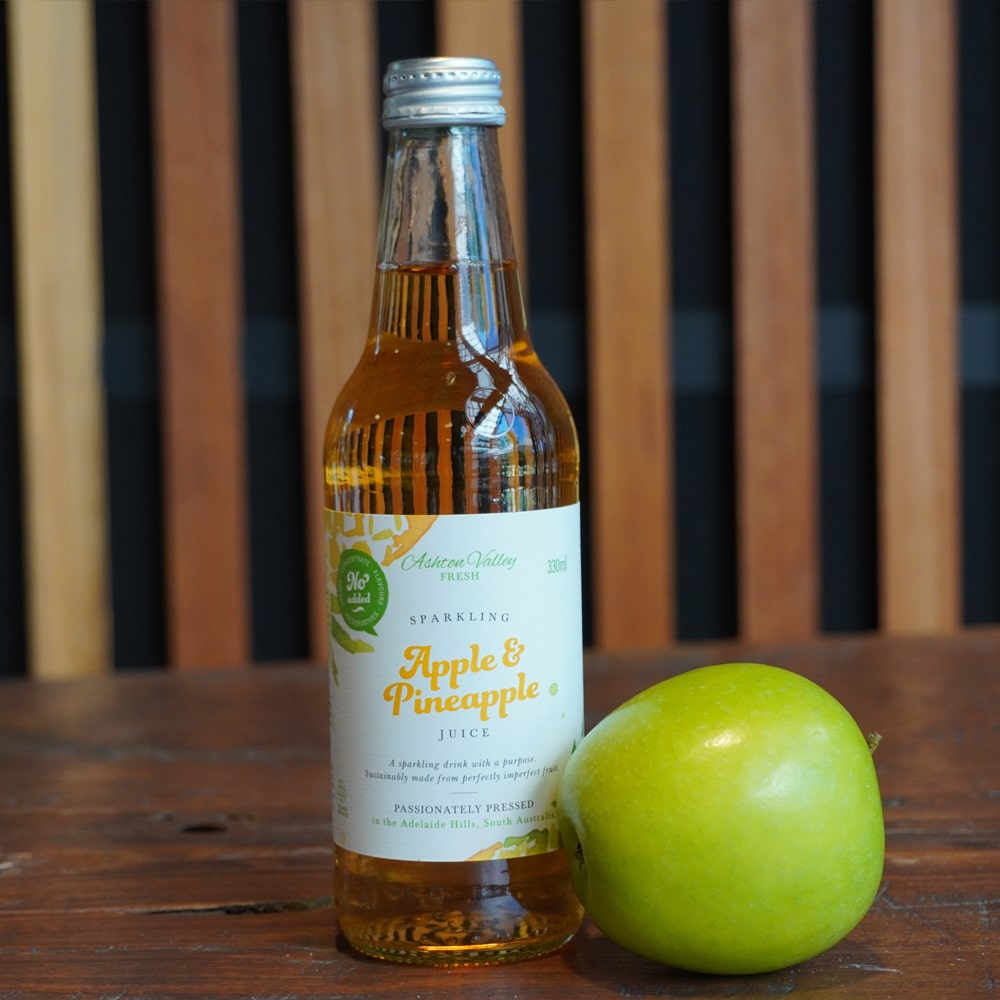 Ashton Valley Fresh Juice - 12 x 330ml Sparkling Apple & Pineapple