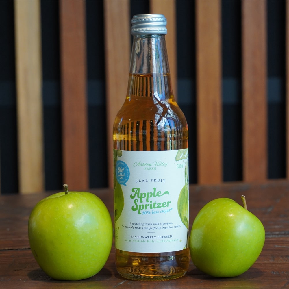 Ashton Valley Fresh Juice - 12 x 330ml Apple Spritzer (50% less sugar)