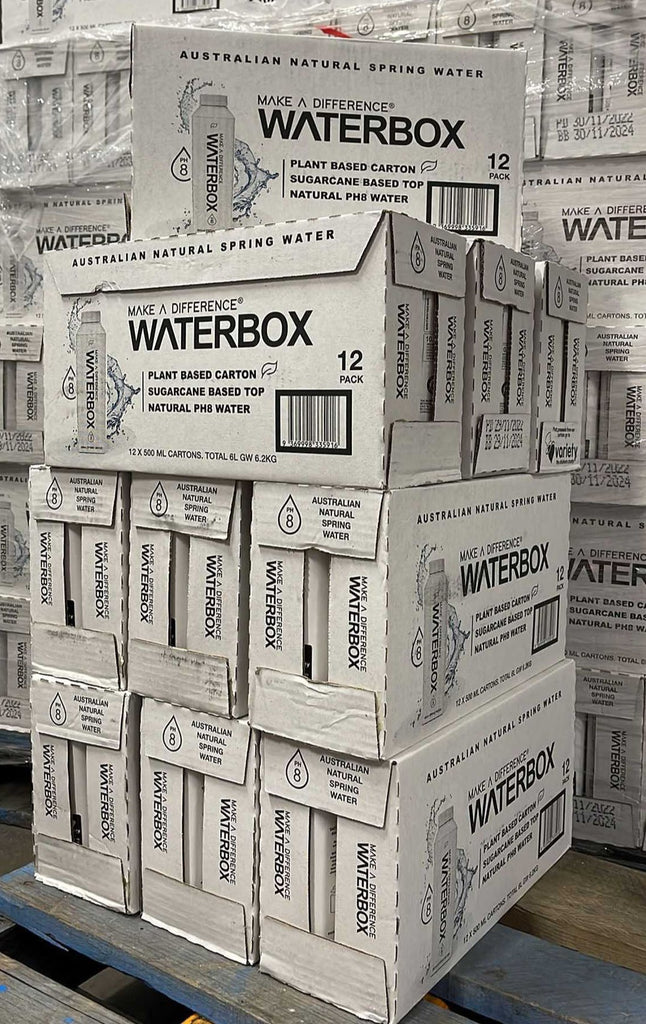 10 boxes of WaterBox boxed spring water