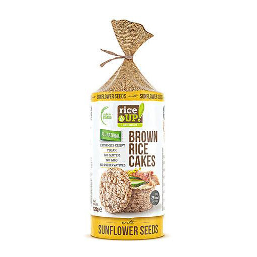 RiceUp Brown Rice Cakes with Sunflower Seeds 120g