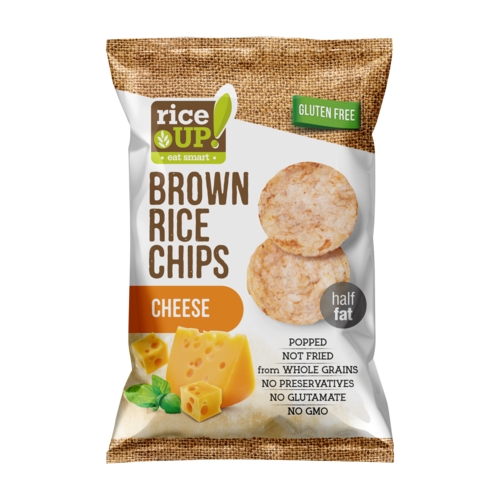RiceUp Brown Rice Chips Cheese 60g