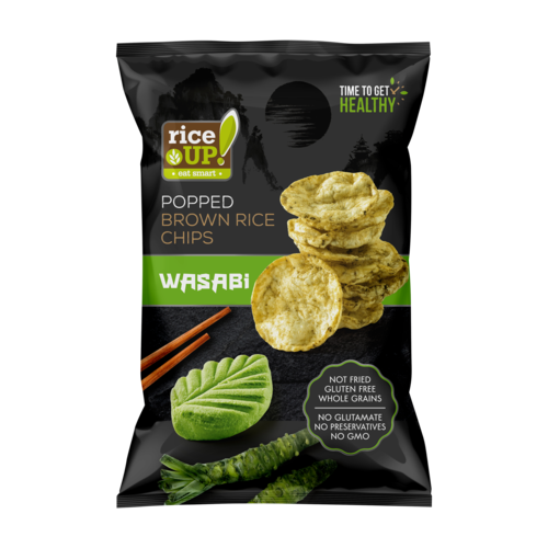 RiceUp Brown Rice Chips With Wasabi 60g
