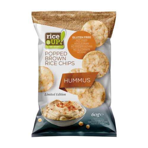 RiceUp Brown Rice Chips with Hummus 60g