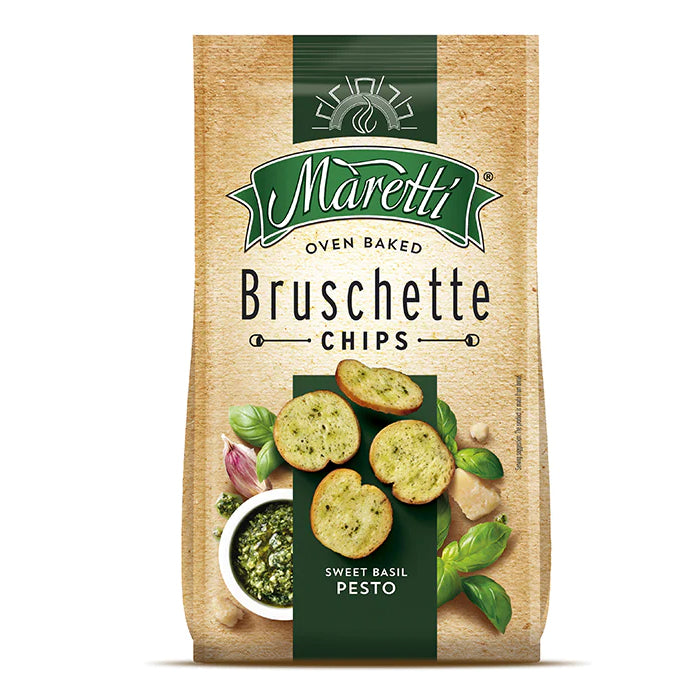 Maretti Bruschette Chips Sweet Basil Pesto 70g