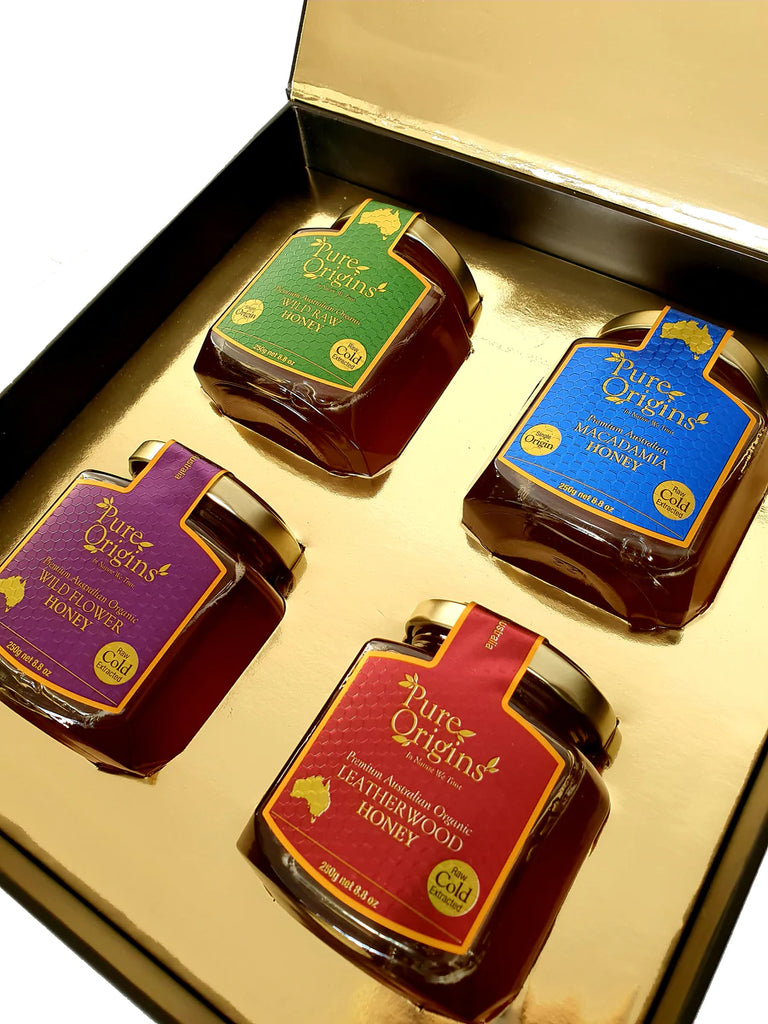 Pure Origins Native Australian Honey Limited Release Gift Box (4x 250g Honey)