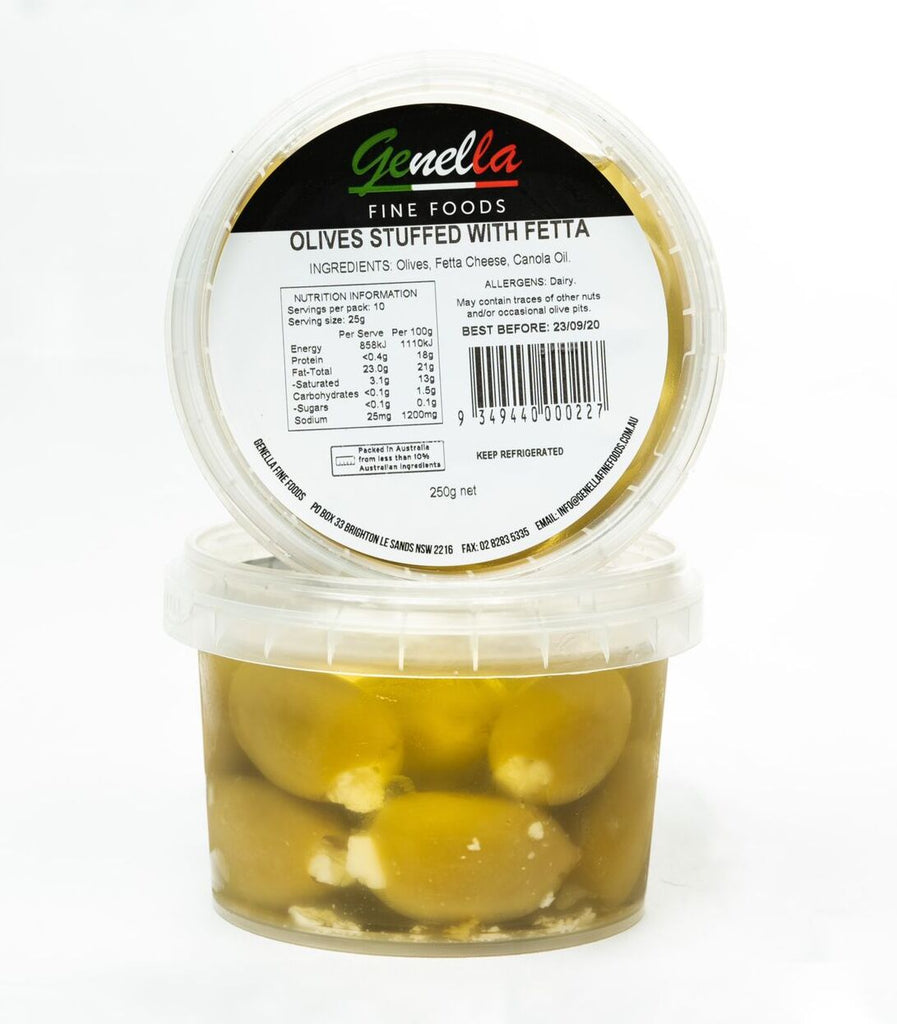 Stuffed Olives Pack - 8 x 250g Tubs