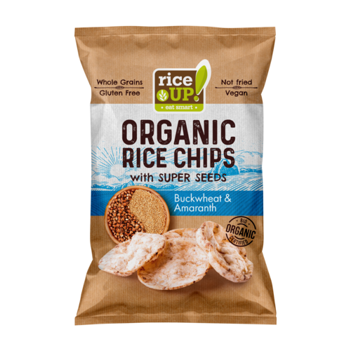 RiceUp Organic Brown Rice Chips Buckwheat & Amaranth 25g