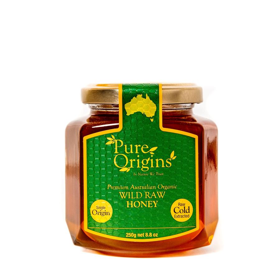 Pure Origins Premium Honey Wild Raw Organic (250g)