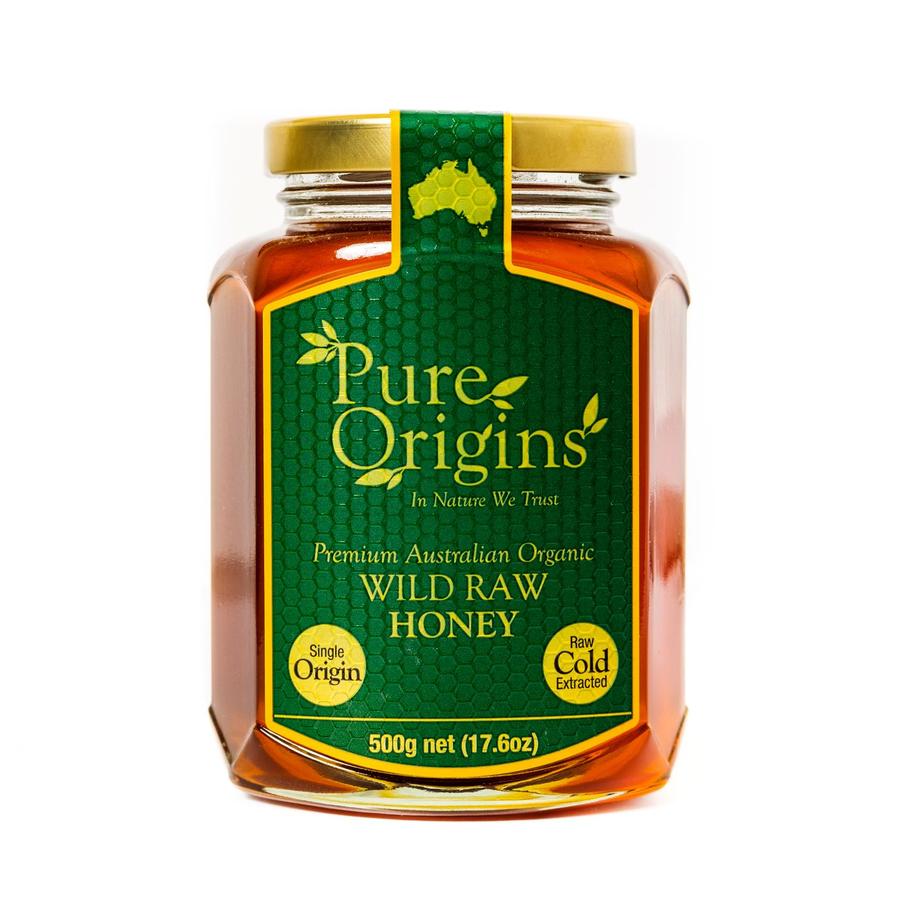 Pure Origins Premium Honey Wild Raw Organic (500g)