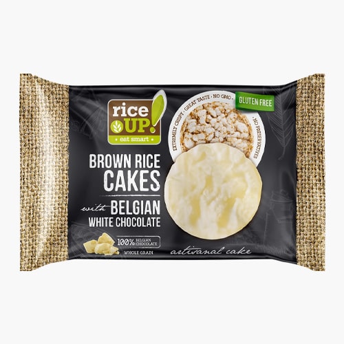 RiceUp Brown Rice Cakes with Belgian White Chocolate 30g